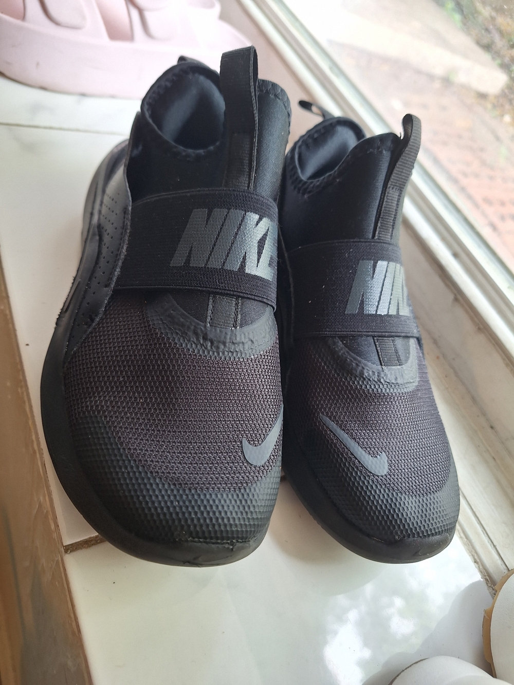 Nike Kids' Slip-On Athletic Shoes in Black